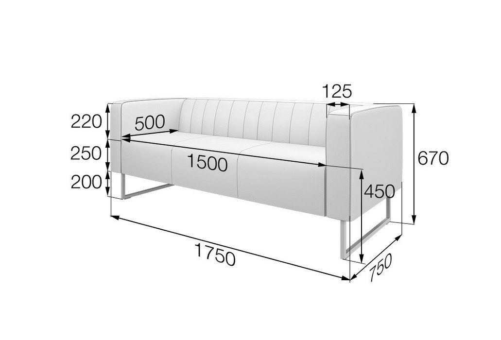 Диван офисный КЕЙС - вид 12